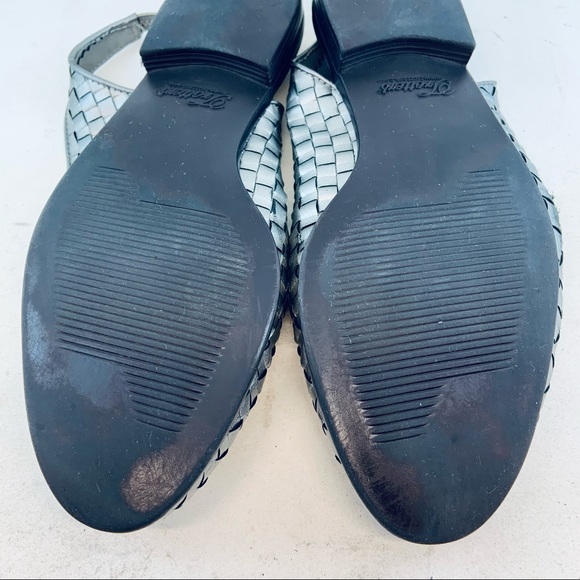 Trotters Pewter Metallic Silver Woven Lucy Slingbacks Flats, size 7.5 WIDE - Picture 10 of 10
